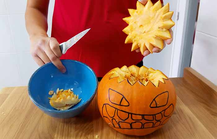 como abrir una calabaza 